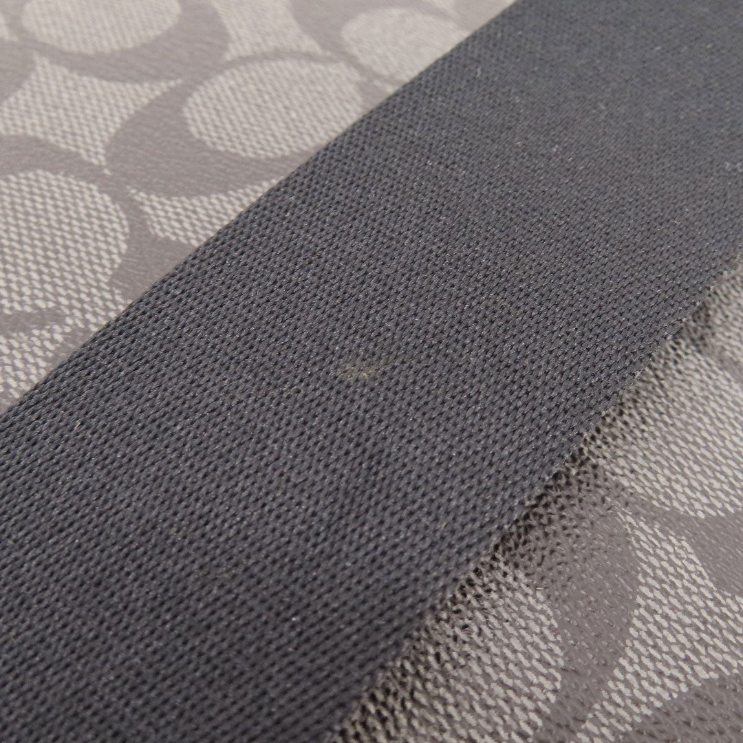 COACH Shoulder Bag F54781 PVC black Signature Women Used Authentic