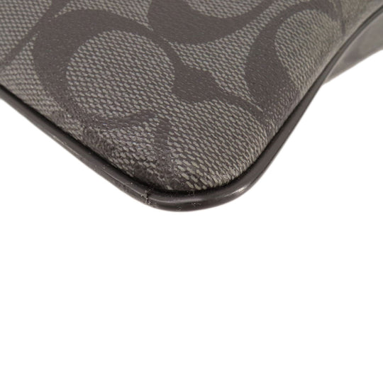 COACH Shoulder Bag F54781 PVC black Signature Women Used Authentic