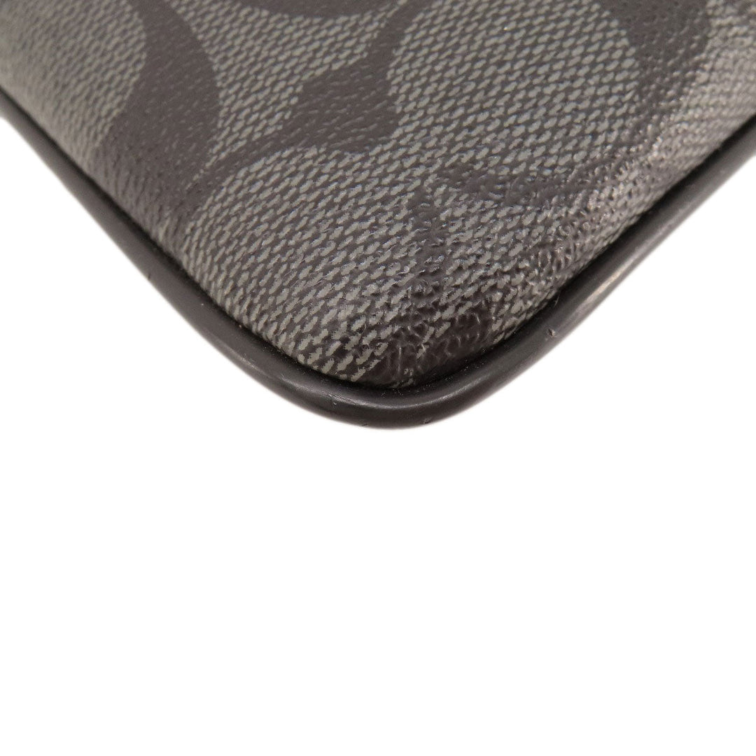 COACH Shoulder Bag F54781 PVC black Signature Women Used Authentic