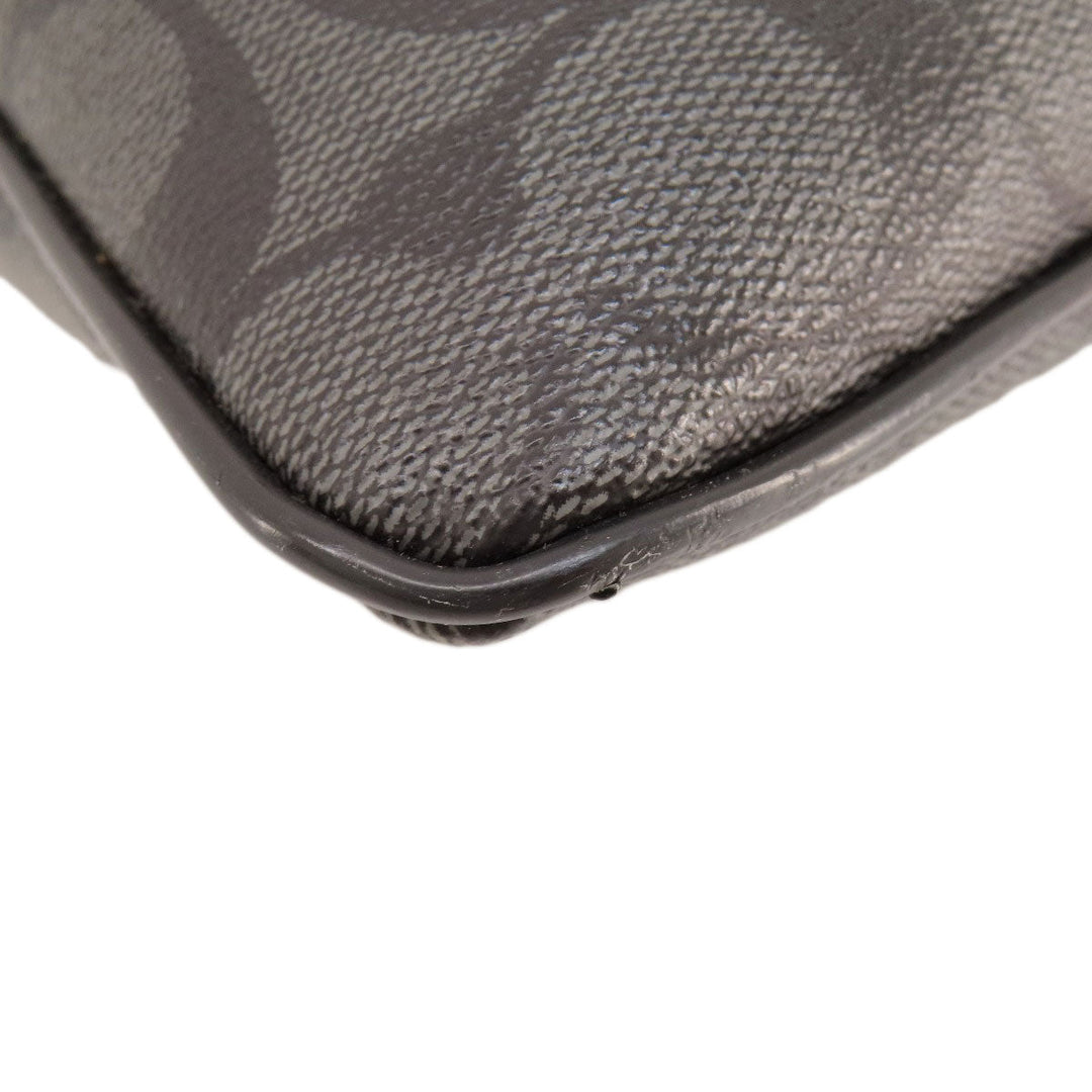 COACH Shoulder Bag F54781 PVC black Signature Women Used Authentic