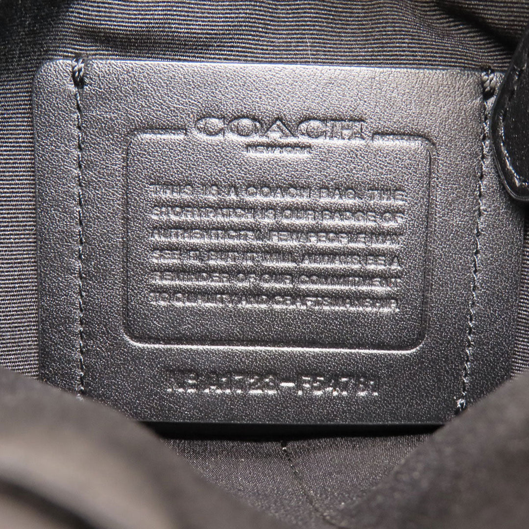 COACH Shoulder Bag F54781 PVC black Signature Women Used Authentic