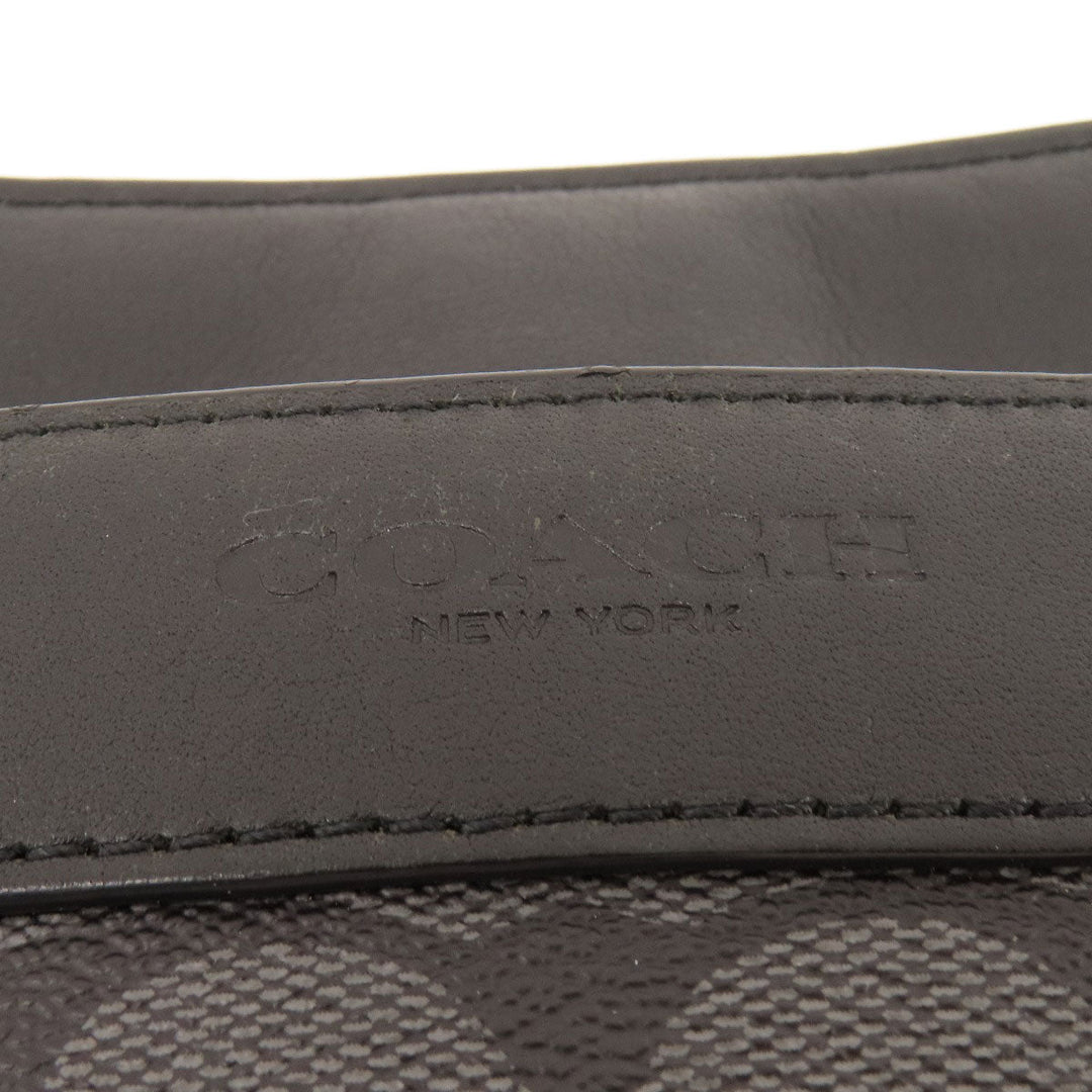 COACH Shoulder Bag F54781 PVC black Signature Women Used Authentic