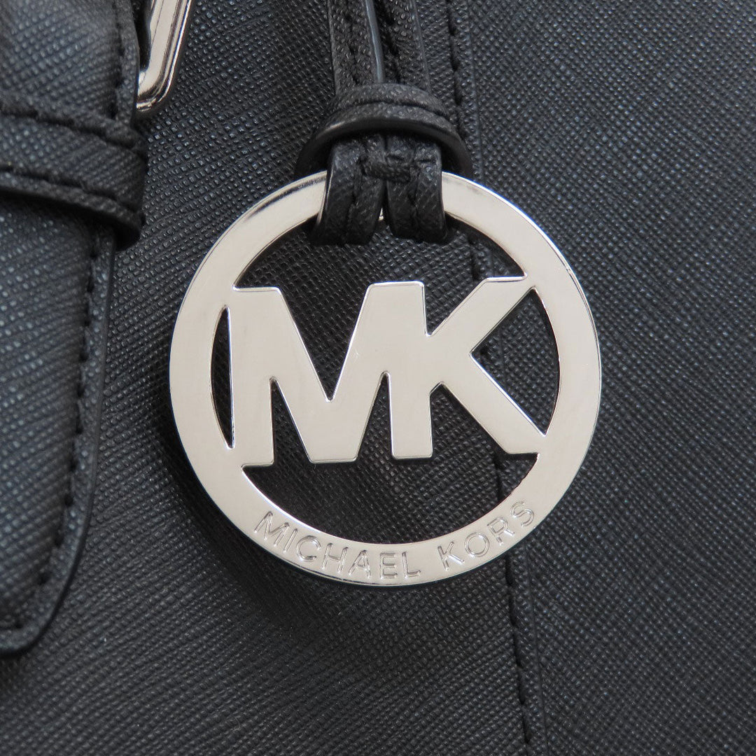 MICHAEL KORS Tote Bag PVC black 2WAY Women Used Authentic