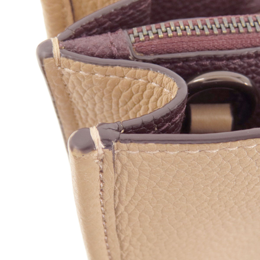 COACH Handbag C3460 leather beige Simple design 2WAY Women Used Authentic