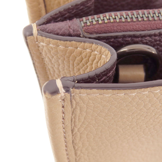 COACH Handbag C3460 leather beige Simple design 2WAY Women Used Authentic