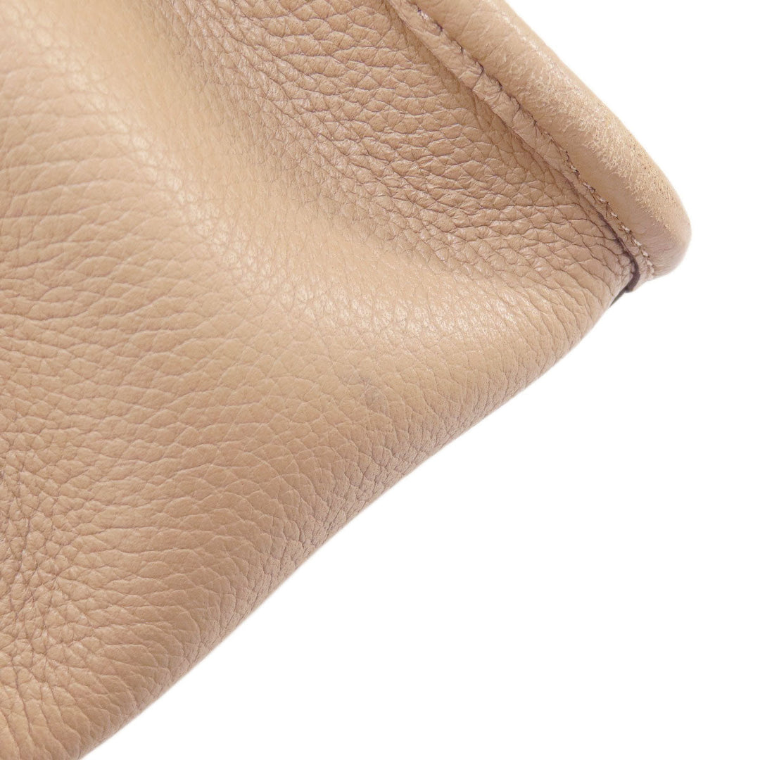 COACH Handbag C3460 leather beige Simple design 2WAY Women Used Authentic