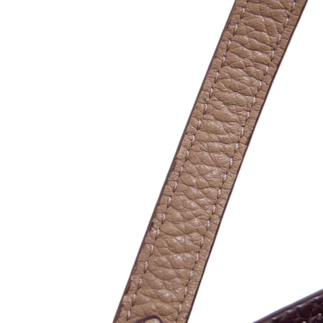 COACH Handbag C3460 leather beige Simple design 2WAY Women Used Authentic