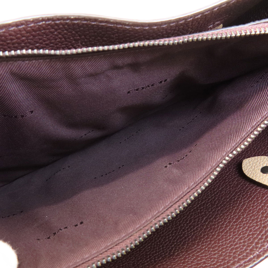 COACH Handbag C3460 leather beige Simple design 2WAY Women Used Authentic