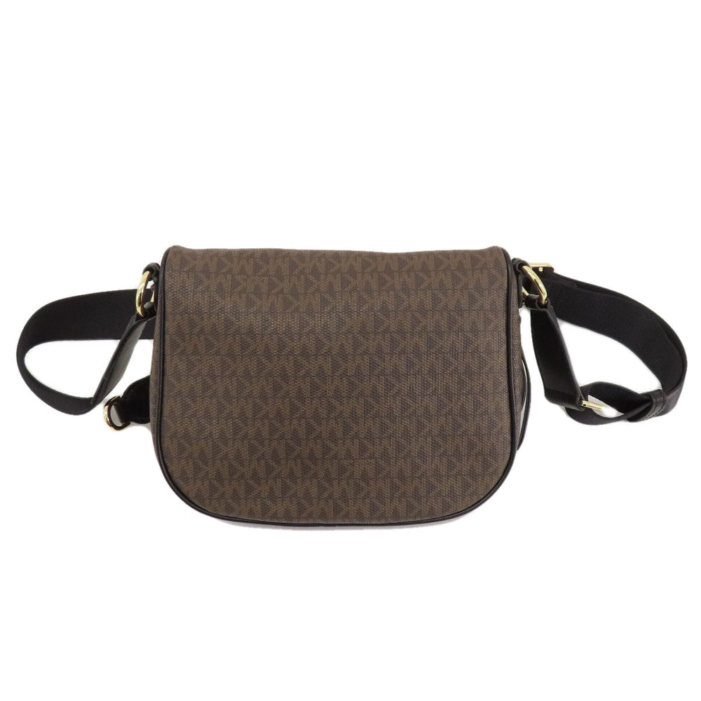 MICHAEL KORS Sling bag PVC Brown MK signature Women Used Authentic