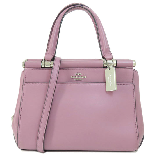 COACH Handbag 31918 leather purple Grace 2WAY Women Used Authentic