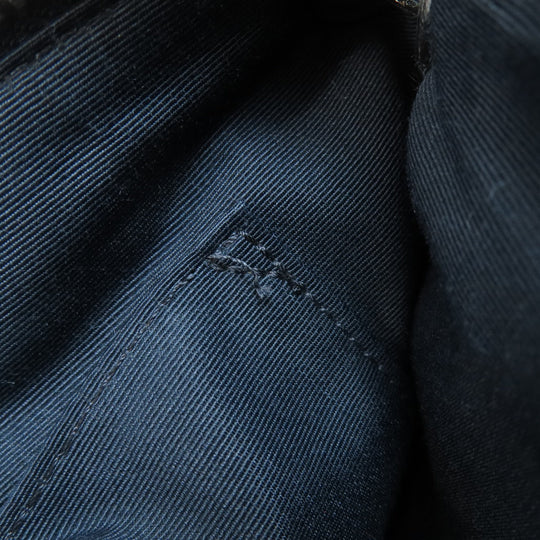 COACH Shoulder Bag 91511 PVC Navy logo Women Used Authentic