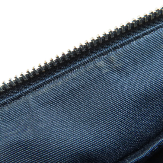 COACH Shoulder Bag 91511 PVC Navy logo Women Used Authentic