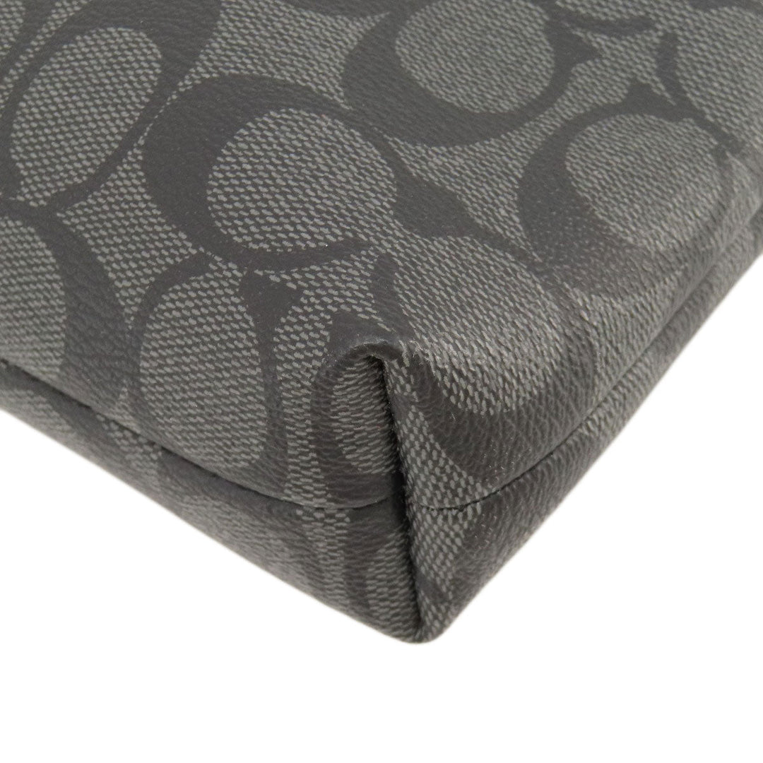 COACH Shoulder Bag F29210 PVC black Signature Women Used Authentic