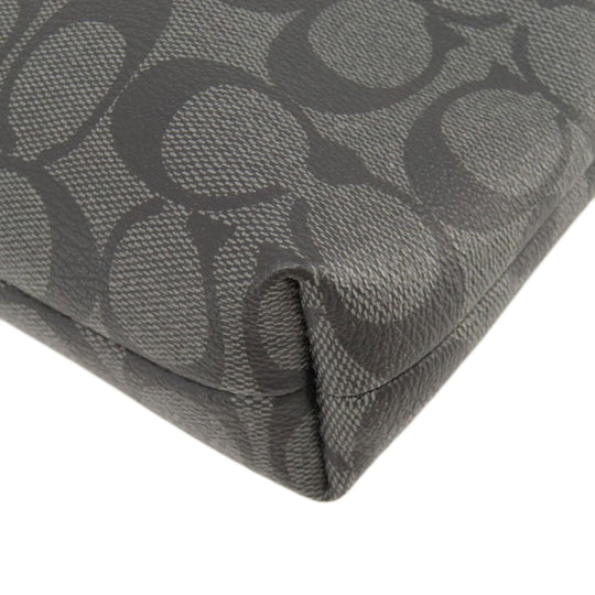 COACH Shoulder Bag F29210 PVC black Signature Women Used Authentic