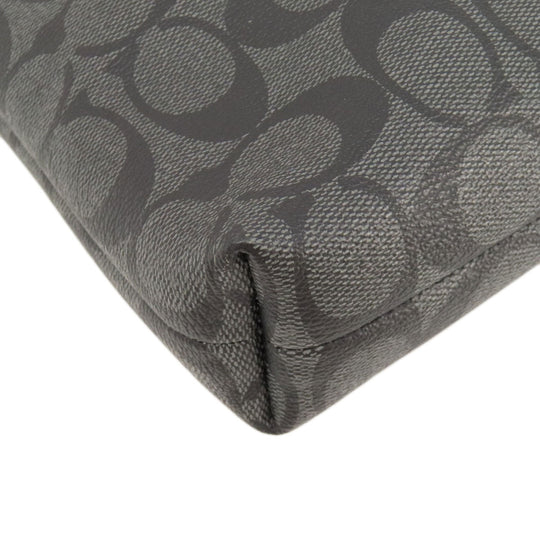 COACH Shoulder Bag F29210 PVC black Signature Women Used Authentic