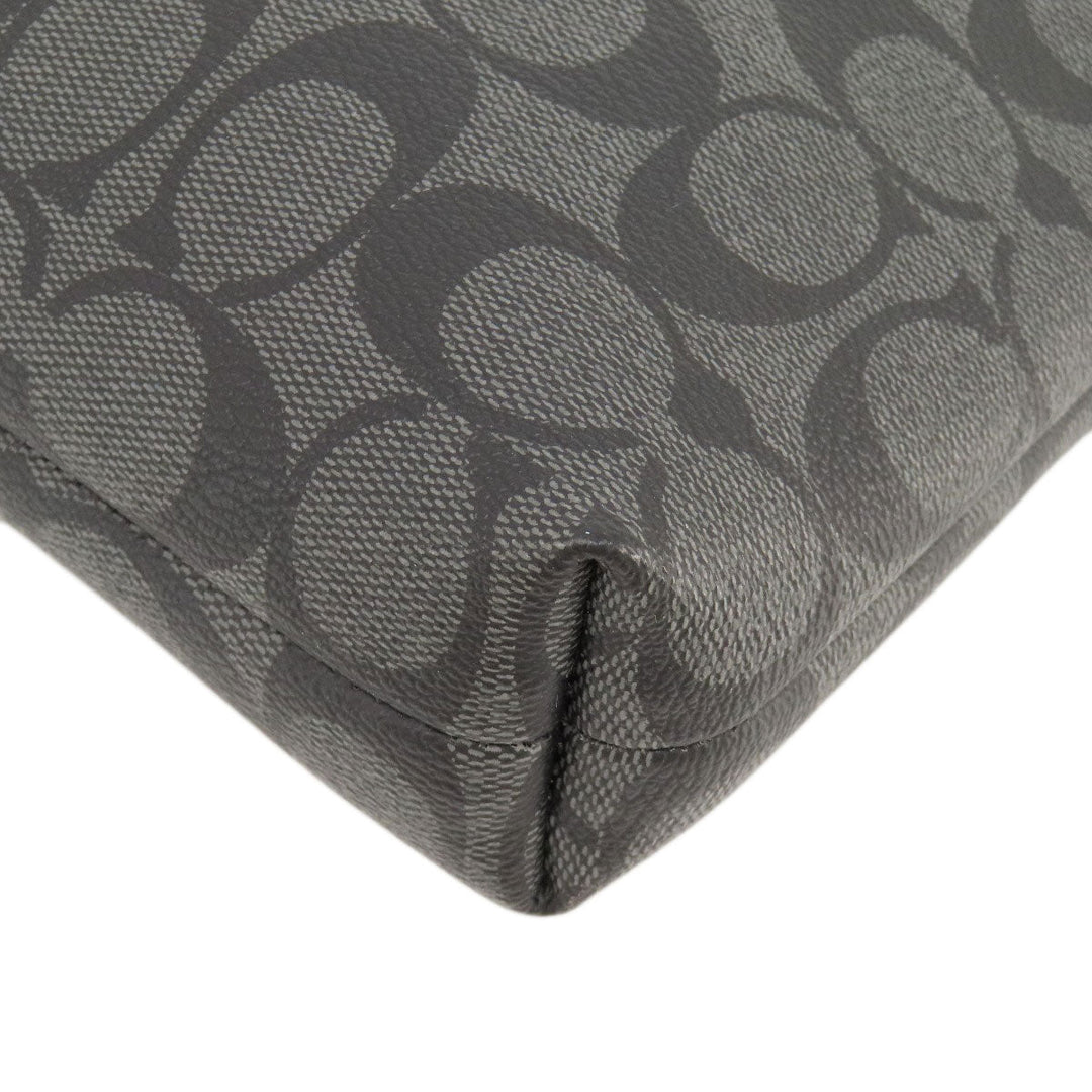 COACH Shoulder Bag F29210 PVC black Signature Women Used Authentic