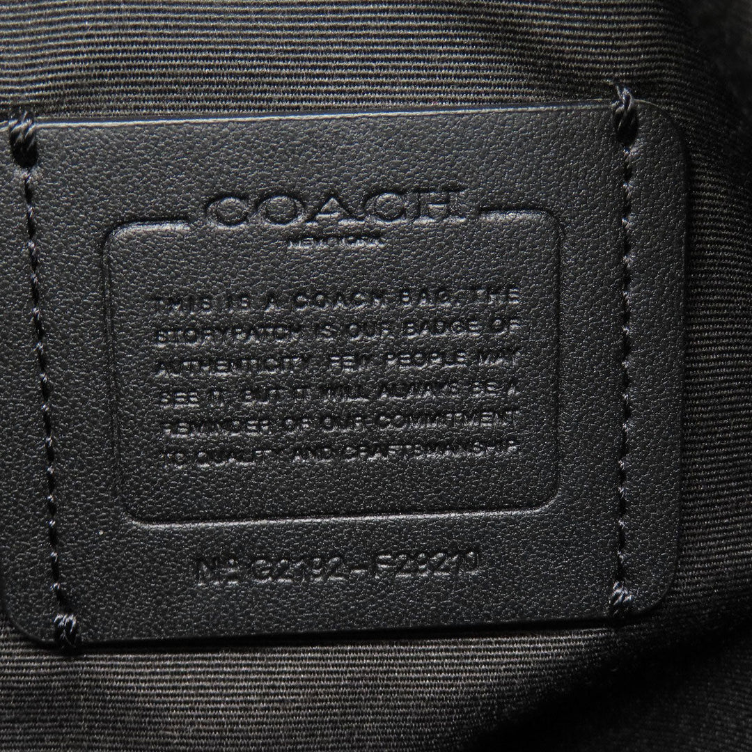 COACH Shoulder Bag F29210 PVC black Signature Women Used Authentic