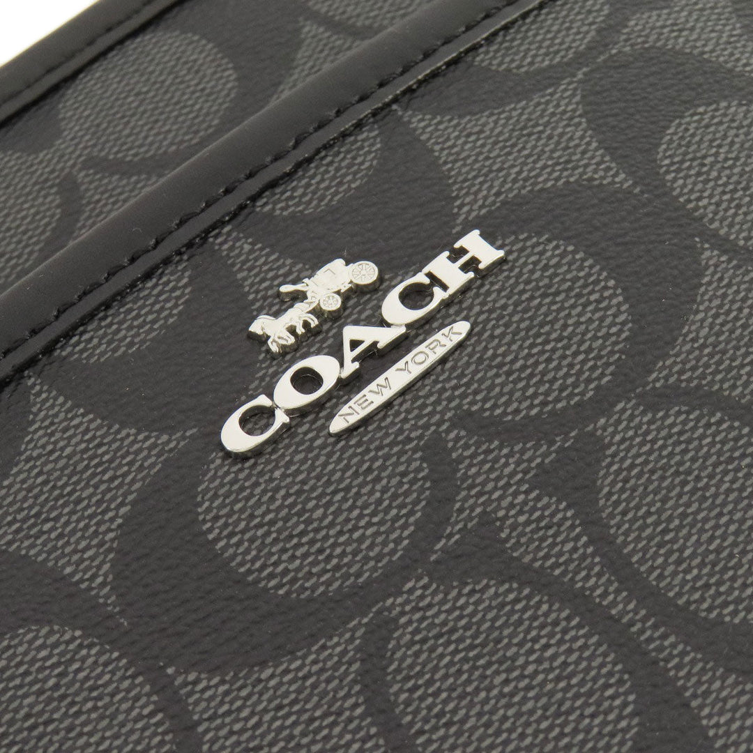 COACH Shoulder Bag F29210 PVC black Signature Women Used Authentic