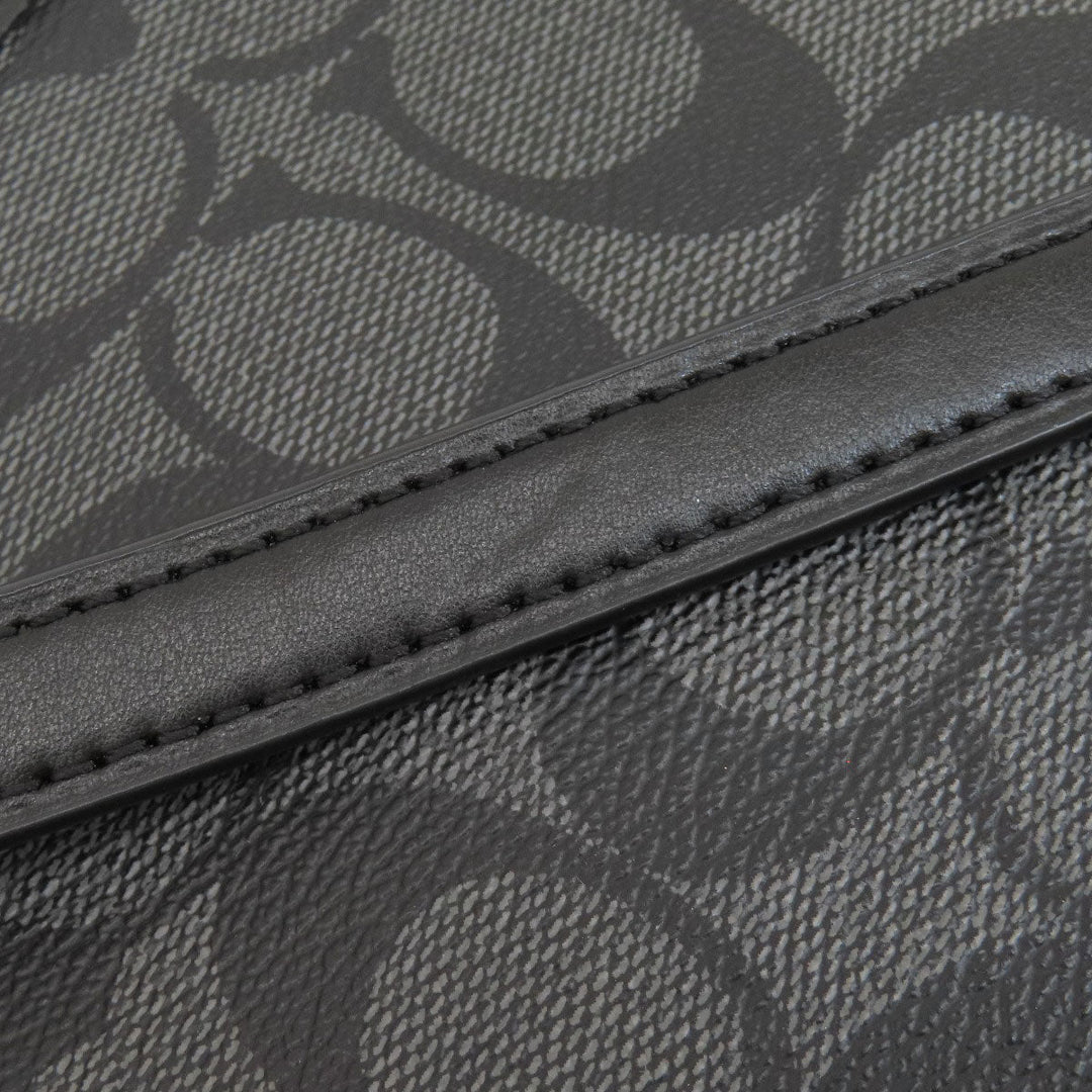 COACH Shoulder Bag F29210 PVC black Signature Women Used Authentic