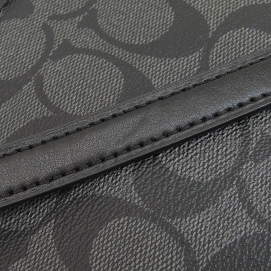 COACH Shoulder Bag F29210 PVC black Signature Women Used Authentic