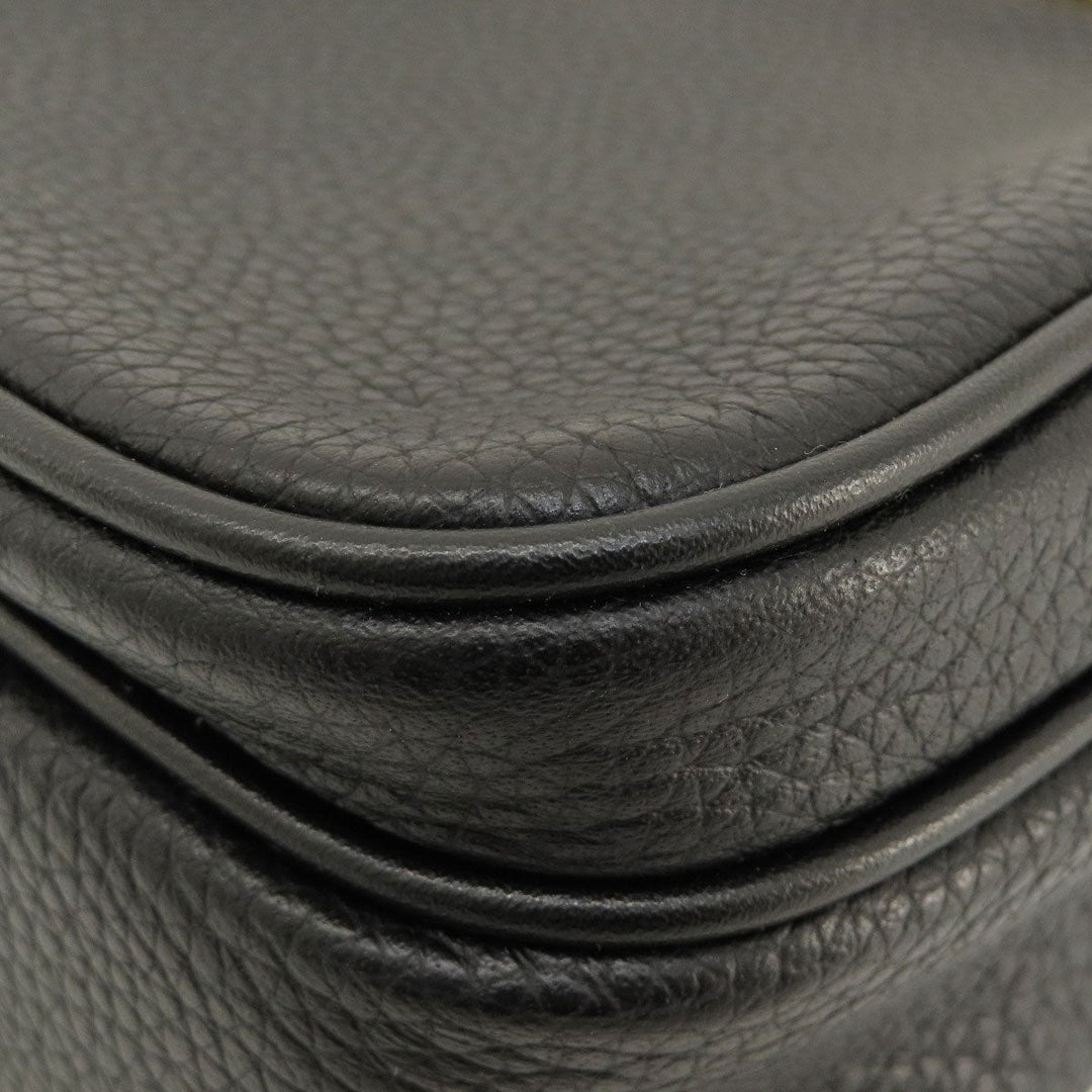 MICHAEL KORS Shoulder Bag leather black logo Women Used Authentic