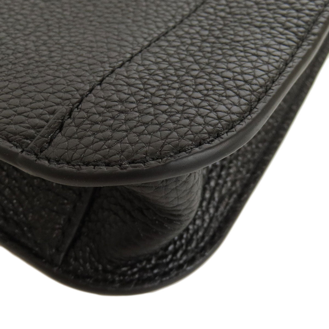 MICHAEL KORS Shoulder Bag leather black logo Women Used Authentic