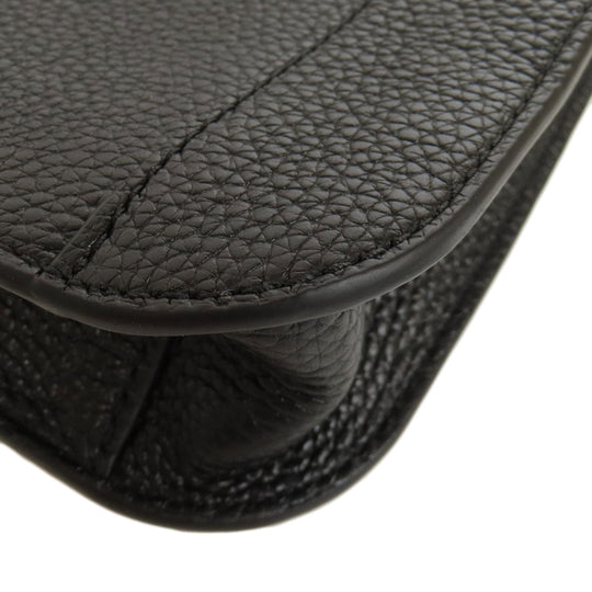MICHAEL KORS Shoulder Bag leather black logo Women Used Authentic