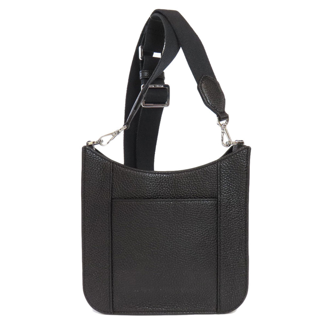 MICHAEL KORS Shoulder Bag leather black logo Women Used Authentic