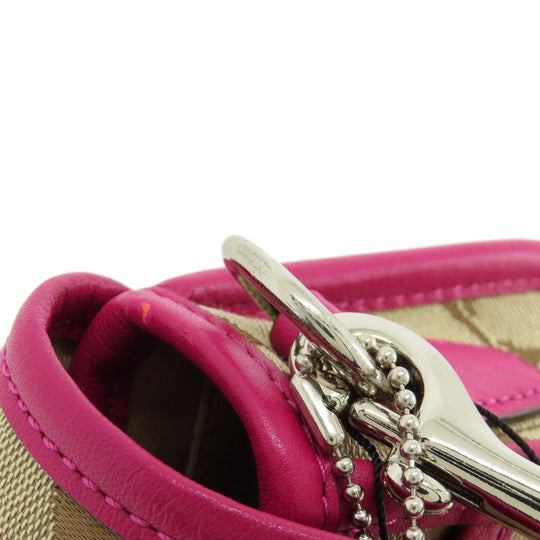 COACH Shoulder Bag F21153 canvas beige Signature