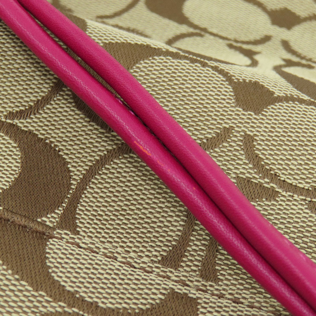 COACH Shoulder Bag F21153 canvas beige Signature