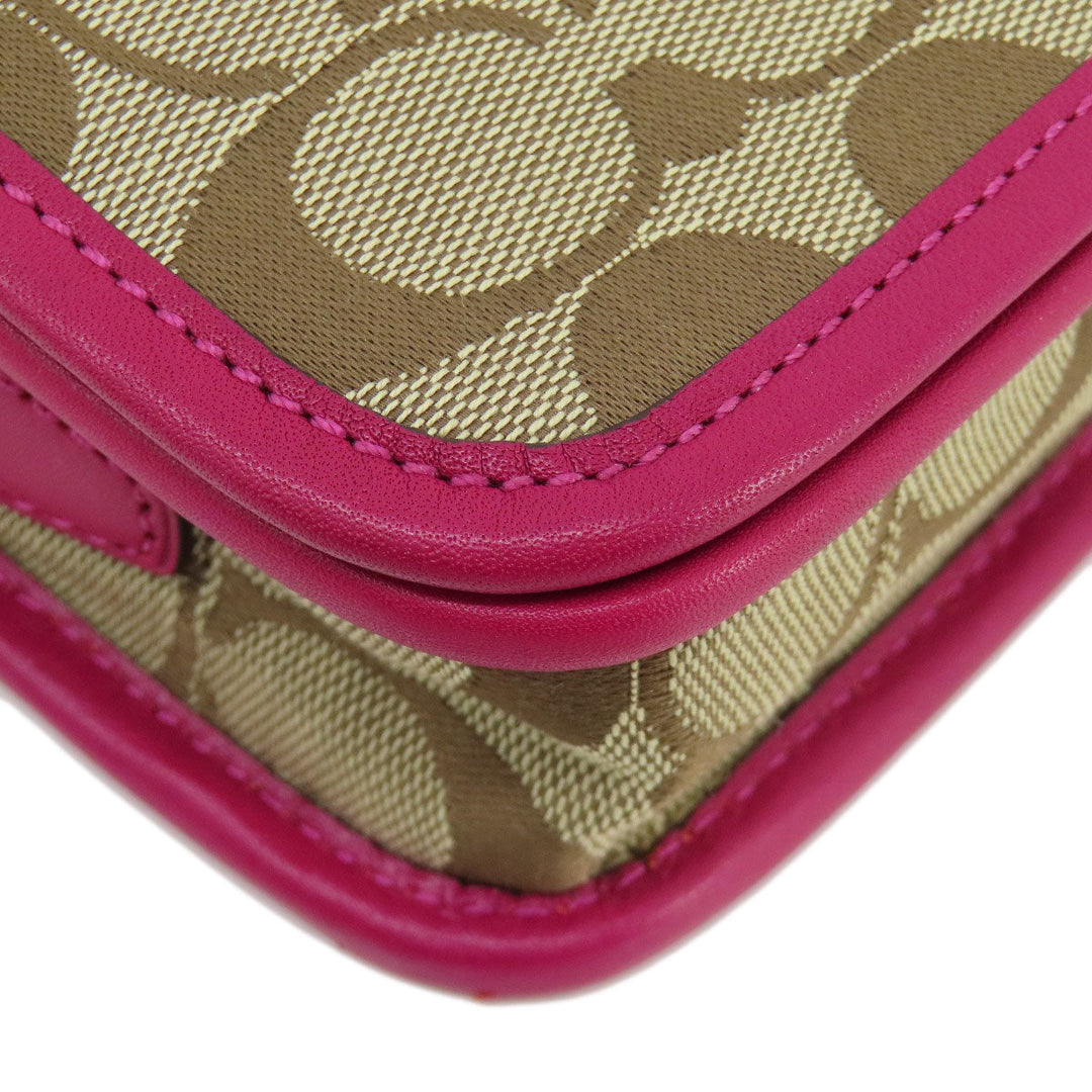 COACH Shoulder Bag F21153 canvas beige Signature