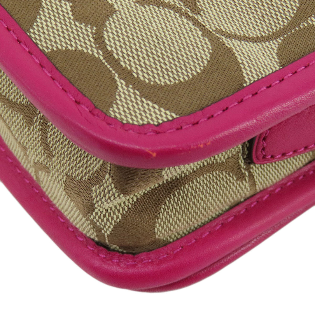 COACH Shoulder Bag F21153 canvas beige Signature