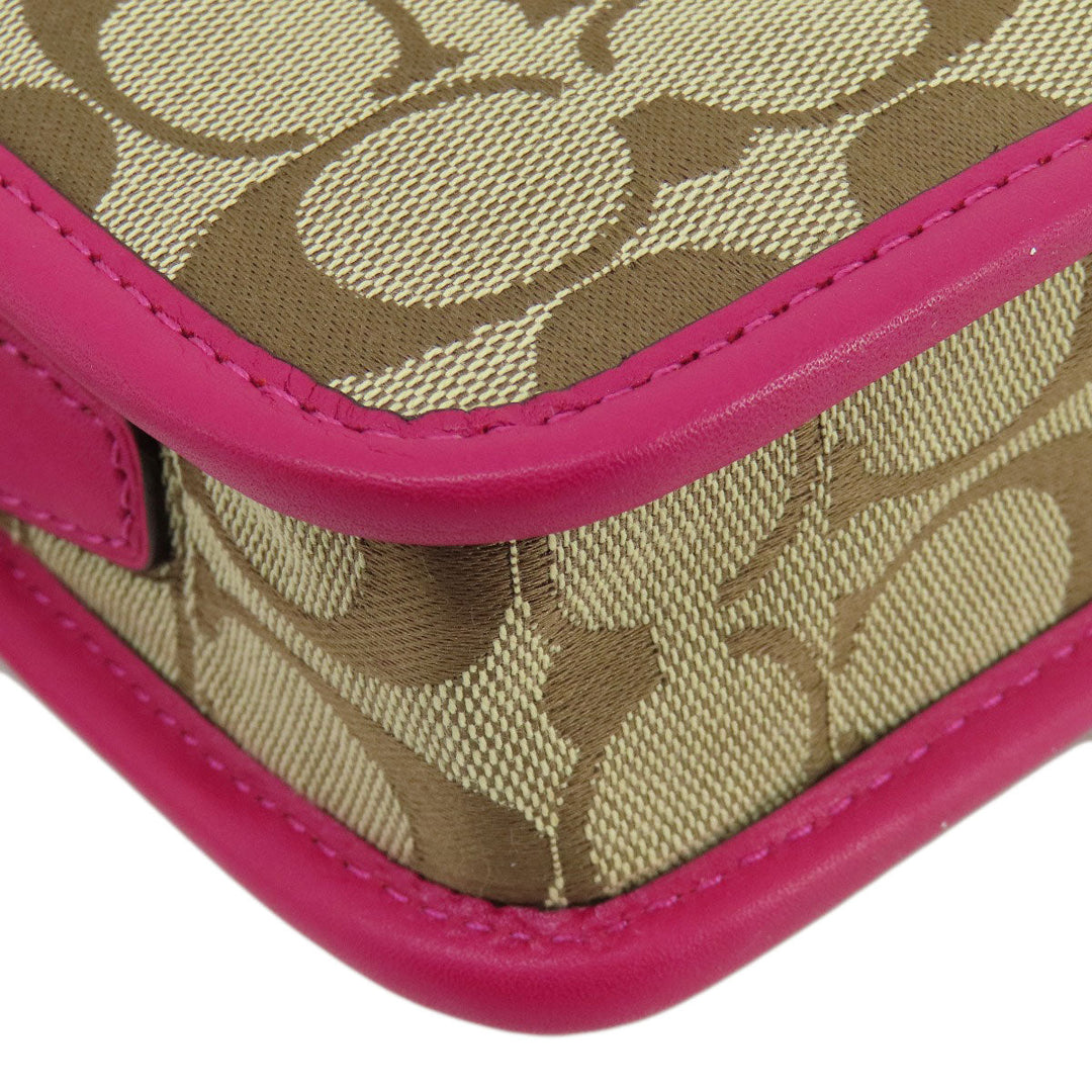 COACH Shoulder Bag F21153 canvas beige Signature