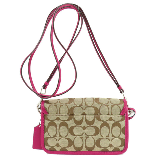 COACH Shoulder Bag F21153 canvas beige Signature