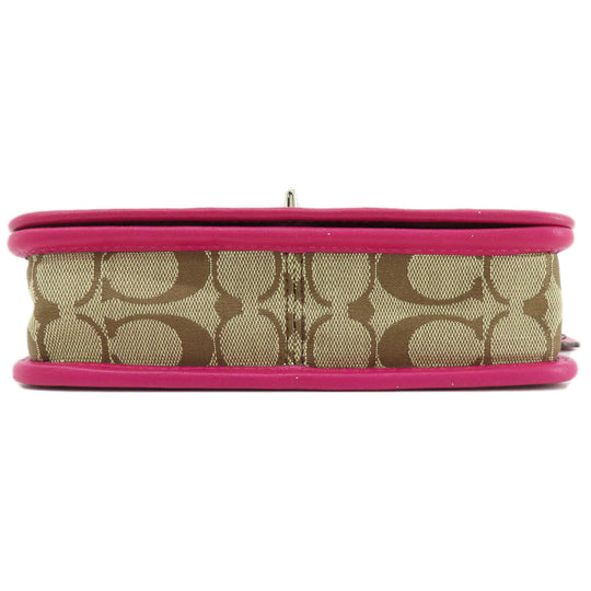 COACH Shoulder Bag F21153 canvas beige Signature