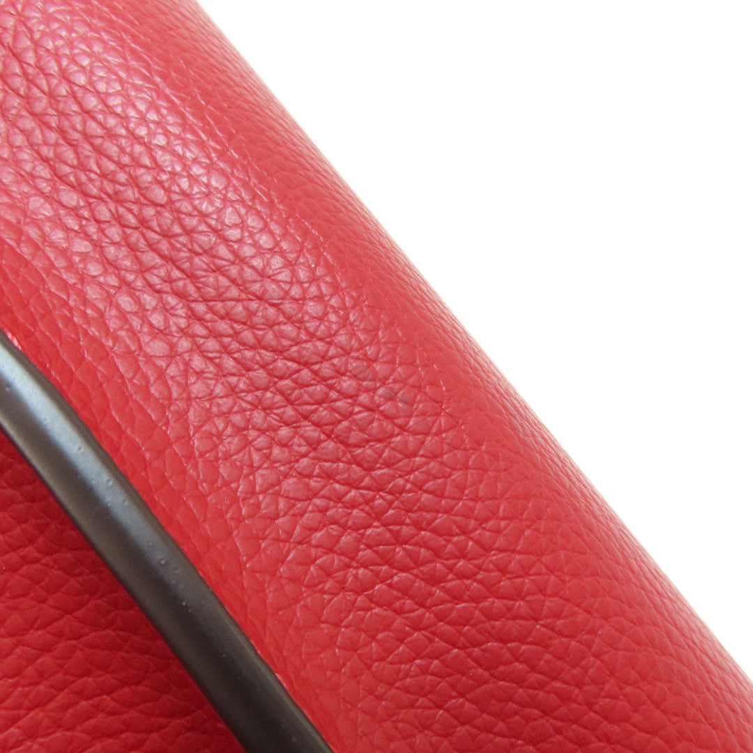 COACH Tote Bag 1671 leather Red logoMetal Women Used Authentic