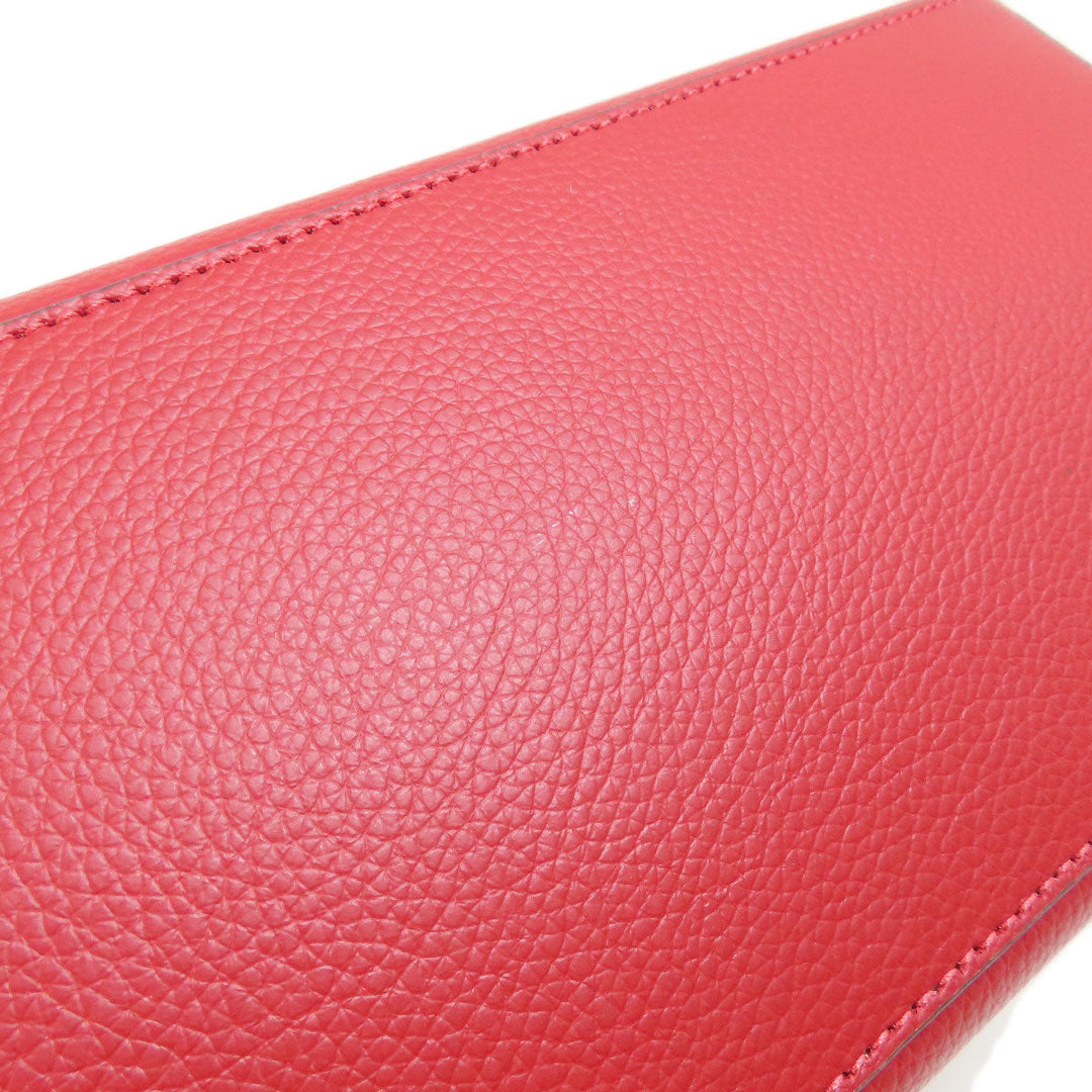 COACH Tote Bag 1671 leather Red logoMetal Women Used Authentic