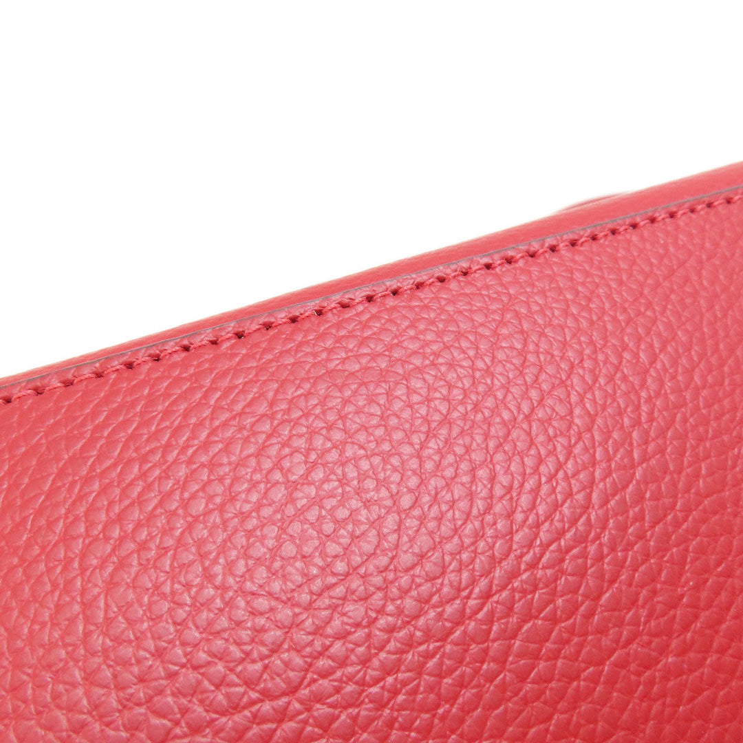 COACH Tote Bag 1671 leather Red logoMetal Women Used Authentic