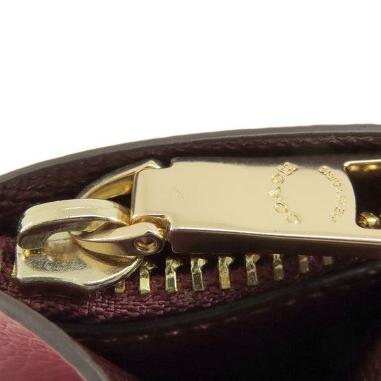 COACH Tote Bag 1671 leather Red logoMetal Women Used Authentic