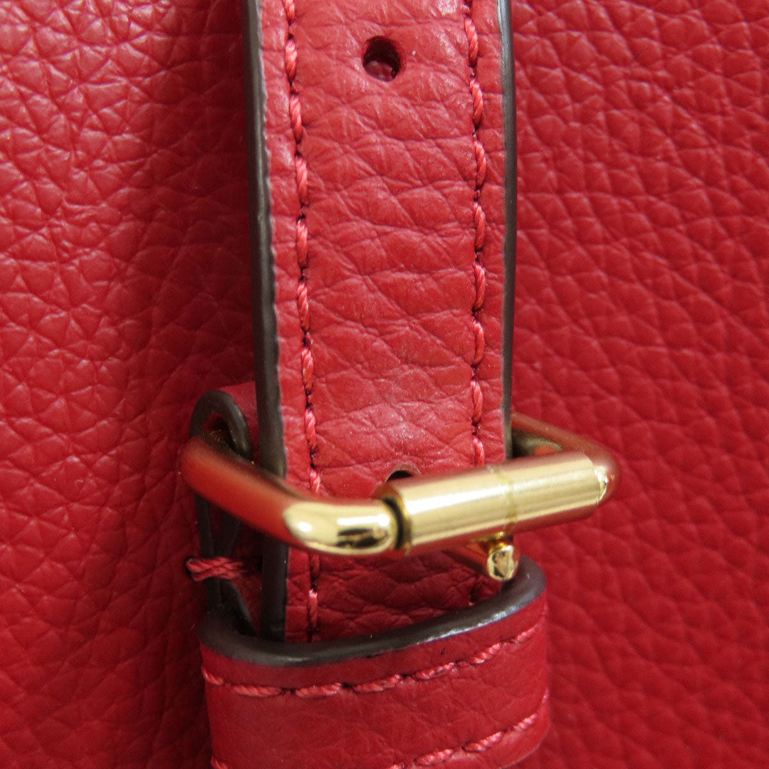 COACH Tote Bag 1671 leather Red logoMetal Women Used Authentic