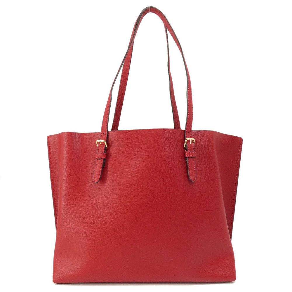 COACH Tote Bag 1671 leather Red logoMetal Women Used Authentic