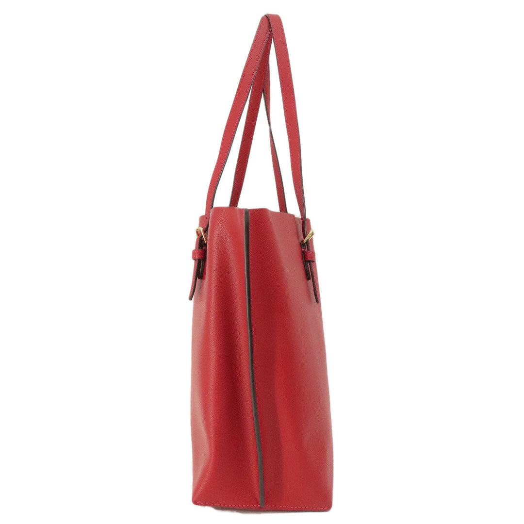 COACH Tote Bag 1671 leather Red logoMetal Women Used Authentic