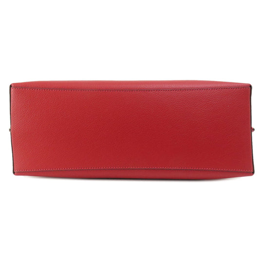 COACH Tote Bag 1671 leather Red logoMetal Women Used Authentic