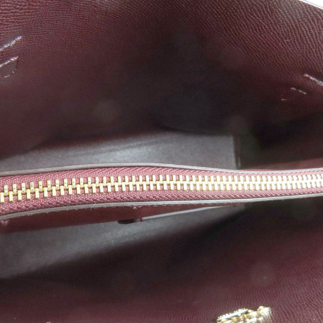 COACH Tote Bag 1671 leather Red logoMetal Women Used Authentic