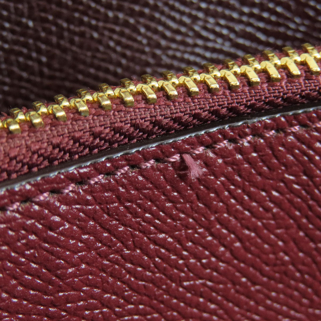 COACH Tote Bag 1671 leather Red logoMetal Women Used Authentic