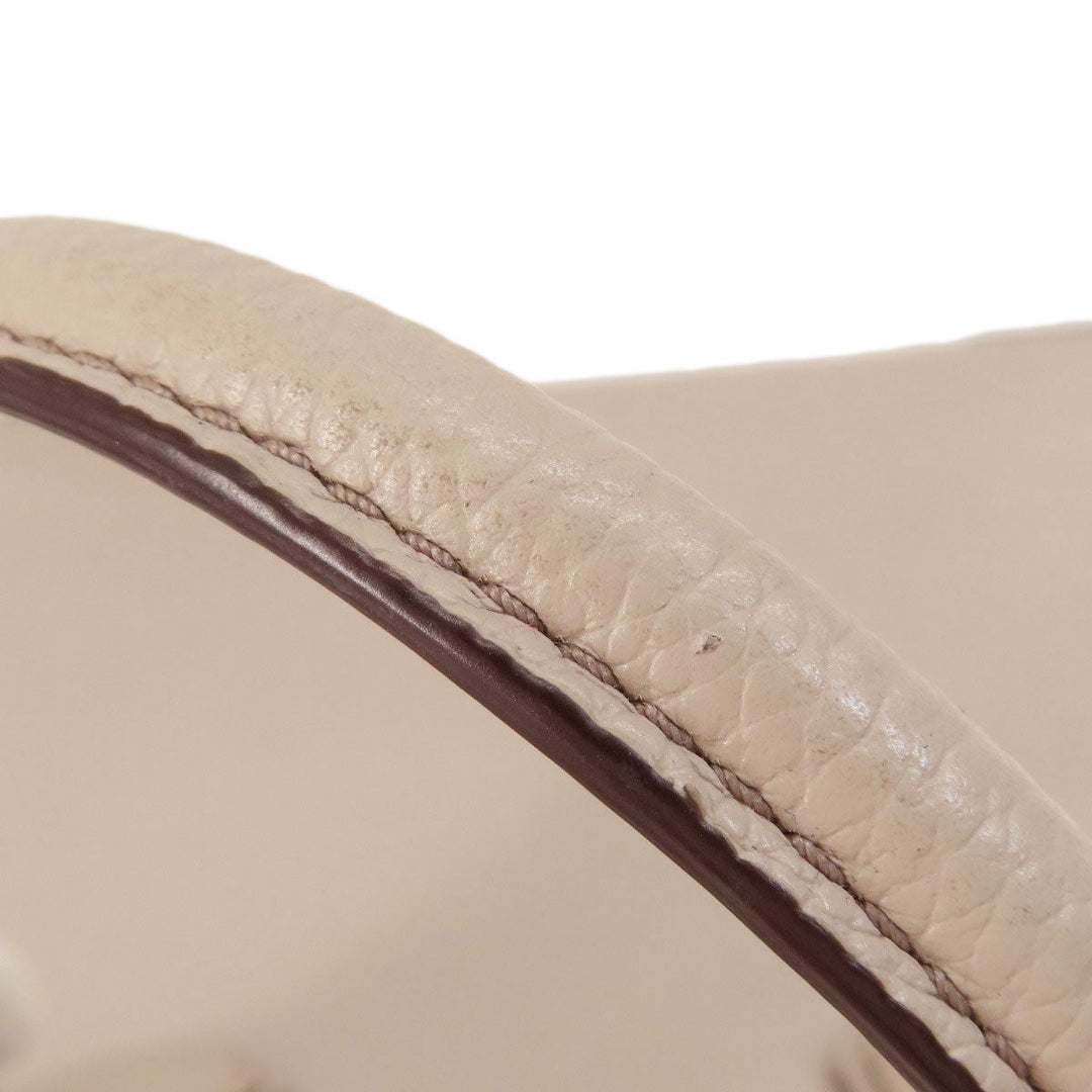 MICHAEL KORS Handbag leather pink beige 2WAY Women Used Authentic