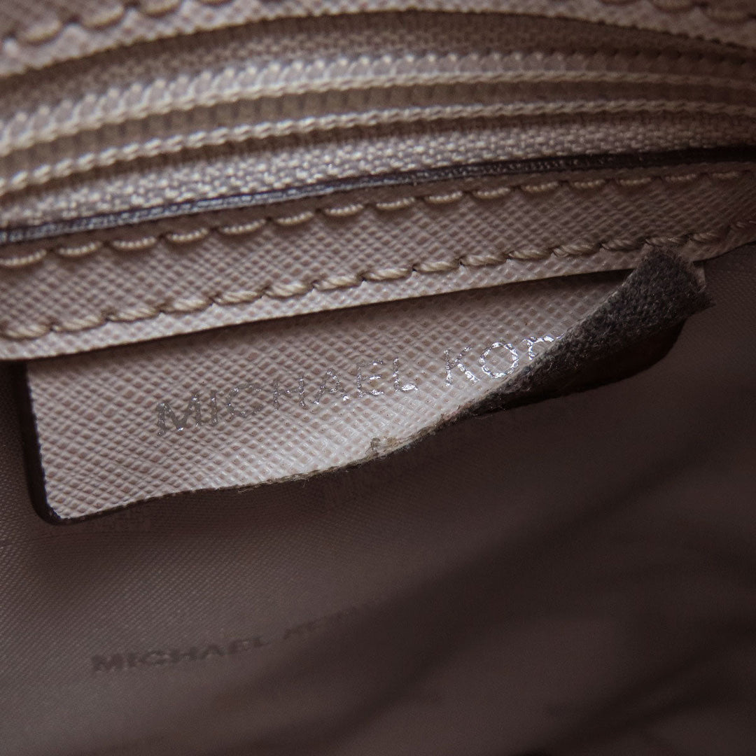 MICHAEL KORS Handbag leather pink beige 2WAY Women Used Authentic