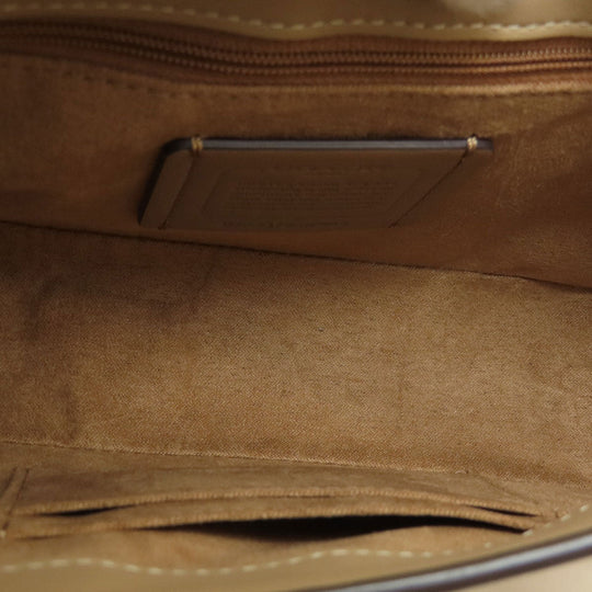 COACH Shoulder Bag CP004 leather beige eliza one belt Women Used Authentic