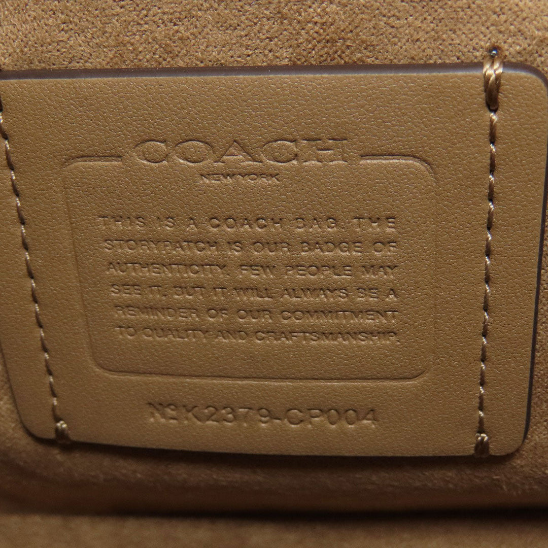 COACH Shoulder Bag CP004 leather beige eliza one belt Women Used Authentic