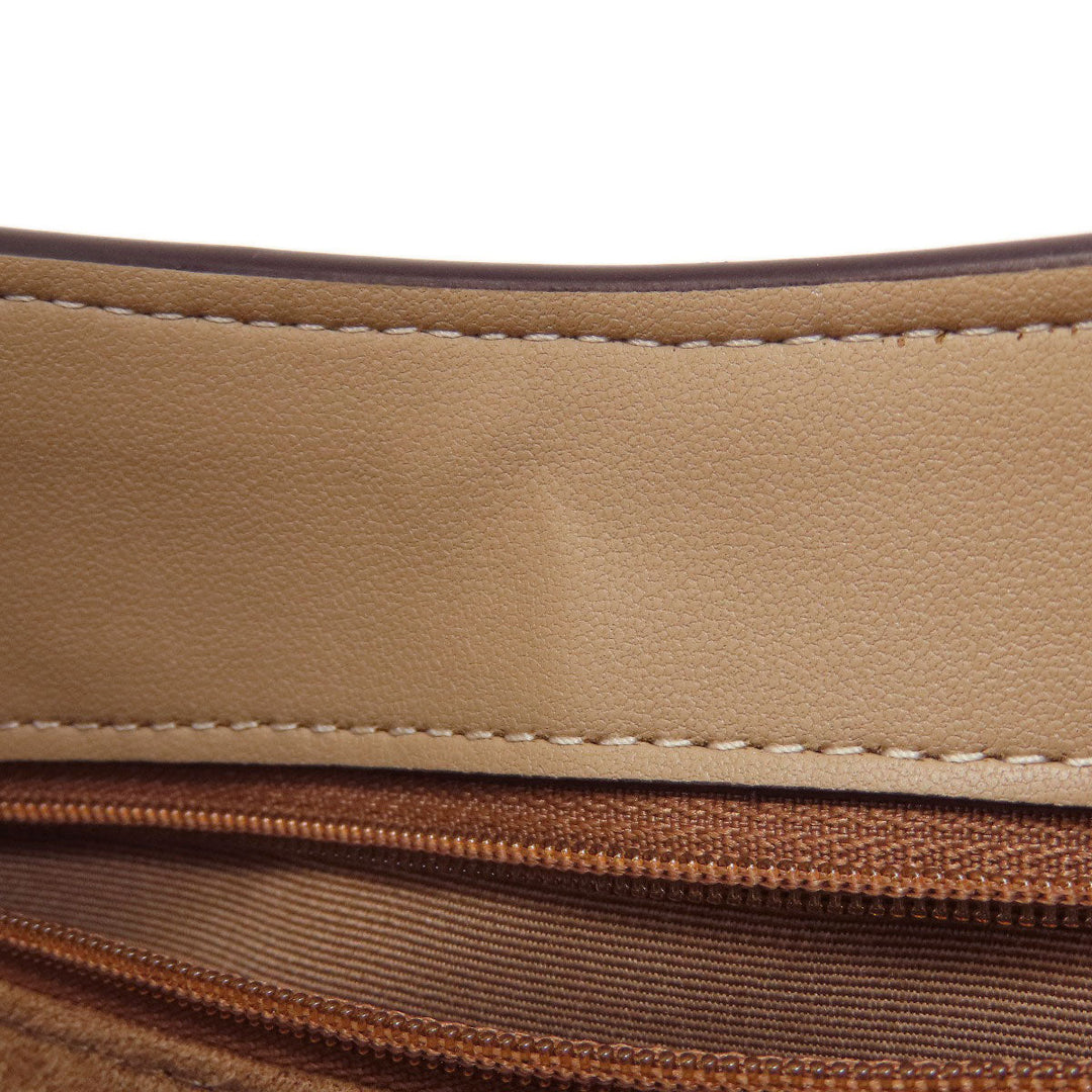 COACH Shoulder Bag CP004 leather beige eliza one belt Women Used Authentic